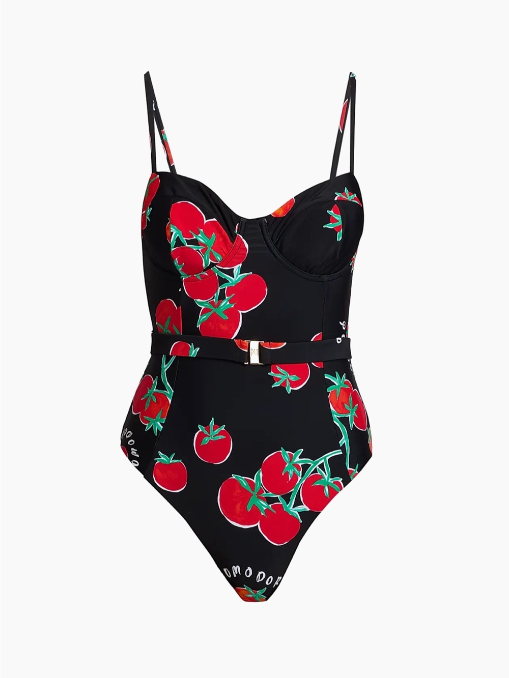 Milly Pomodoro Belted One-Piece Swimsuit